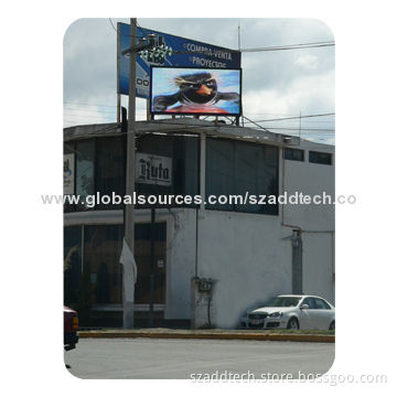 Outdoor Advertising LED Display, Installed on Top of One Building with 9,500 Nits Brightness